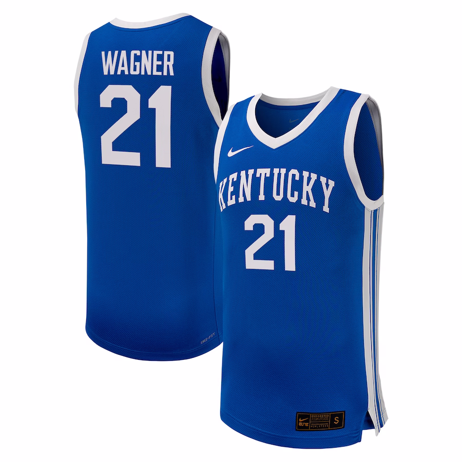 D.J. Wagner Kentucky Wildcats Nike NIL Basketball Replica Player Jersey - Royal - ujerseystore