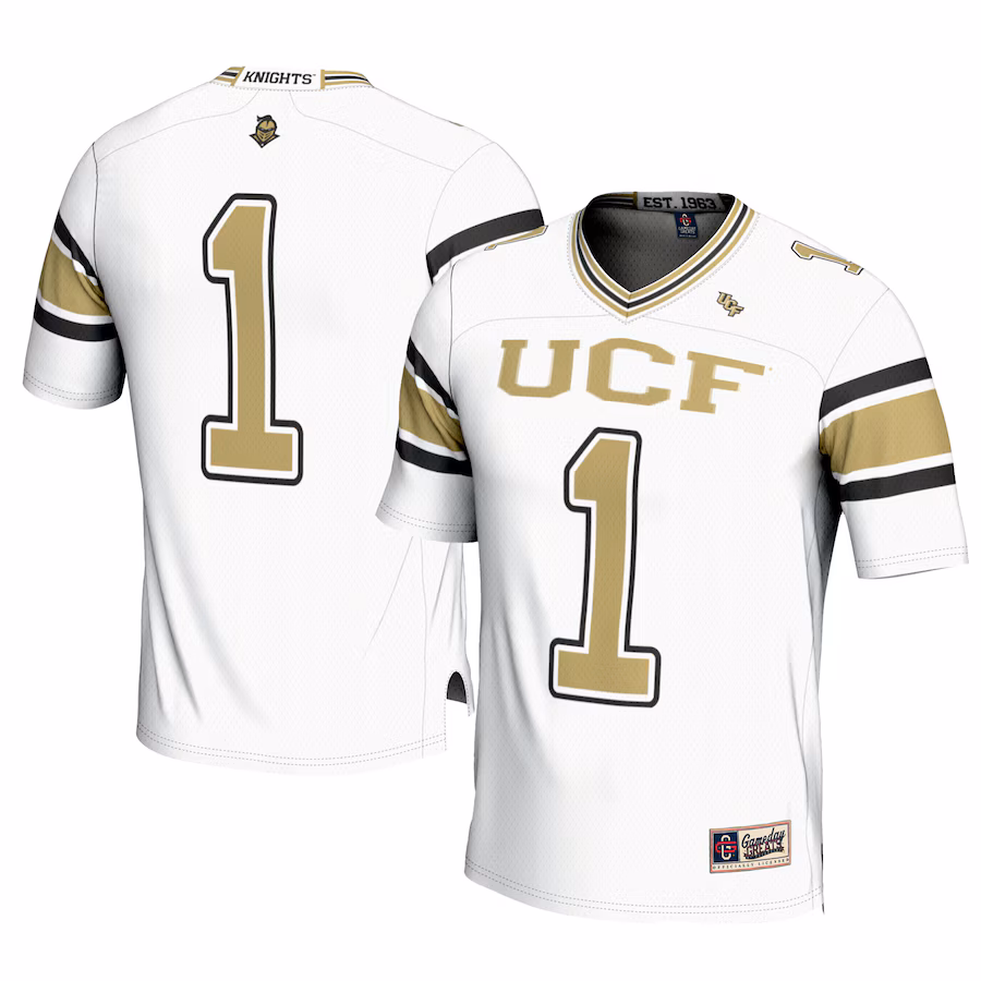 Men's GameDay Greats #1 White UCF Knights Football Jersey - ujerseystore