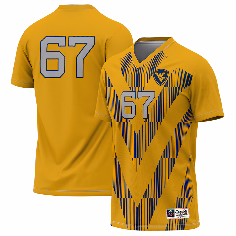Men's GameDay Greats  Gold West Virginia Mountaineers Lightweight Soccer Jersey - ujerseystore
