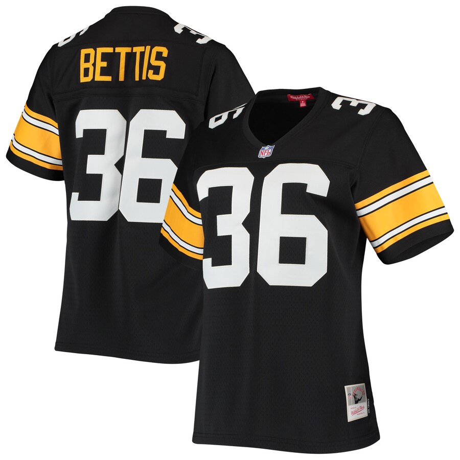 Women's Pittsburgh Steelers Jerome Bettis Mitchell & Ness Black 1996 Legacy Replica Jersey - ujerseystore