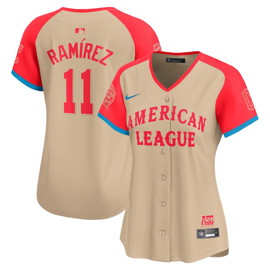 Women's American League Jose Ramirez Nike Cream 2024 MLB All-Star Game Limited Player Jersey - ujerseystore