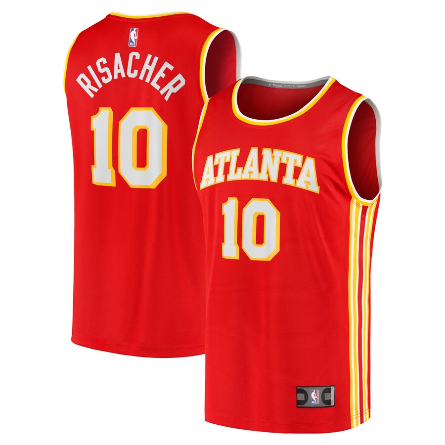 Men's Atlanta Hawks Zaccharie Risacher Fanatics Red 2024 NBA Draft Fast Break Player Jersey - Icon Edition - ujerseystore