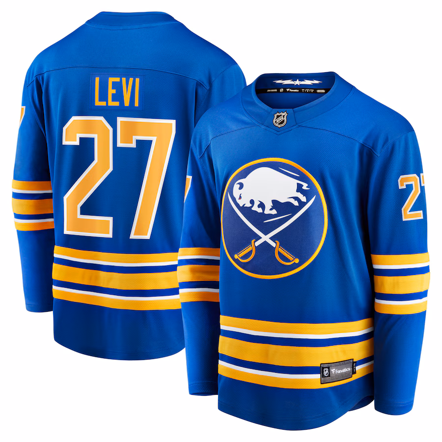 Men's Buffalo Sabres Devon Levi Fanatics Royal Home Breakaway Jersey - ujerseystore