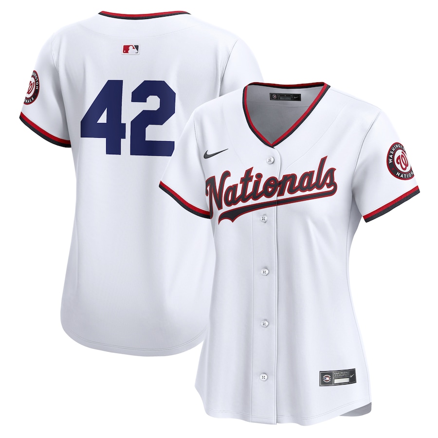 Women's Washington Nationals  Nike White 2024 Jackie Robinson Day Home Limited Jersey - ujerseystore