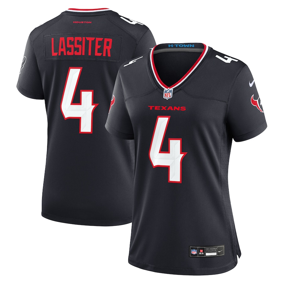 Women's Houston Texans Kamari Lassiter Nike Navy Team Game Jersey - ujerseystore