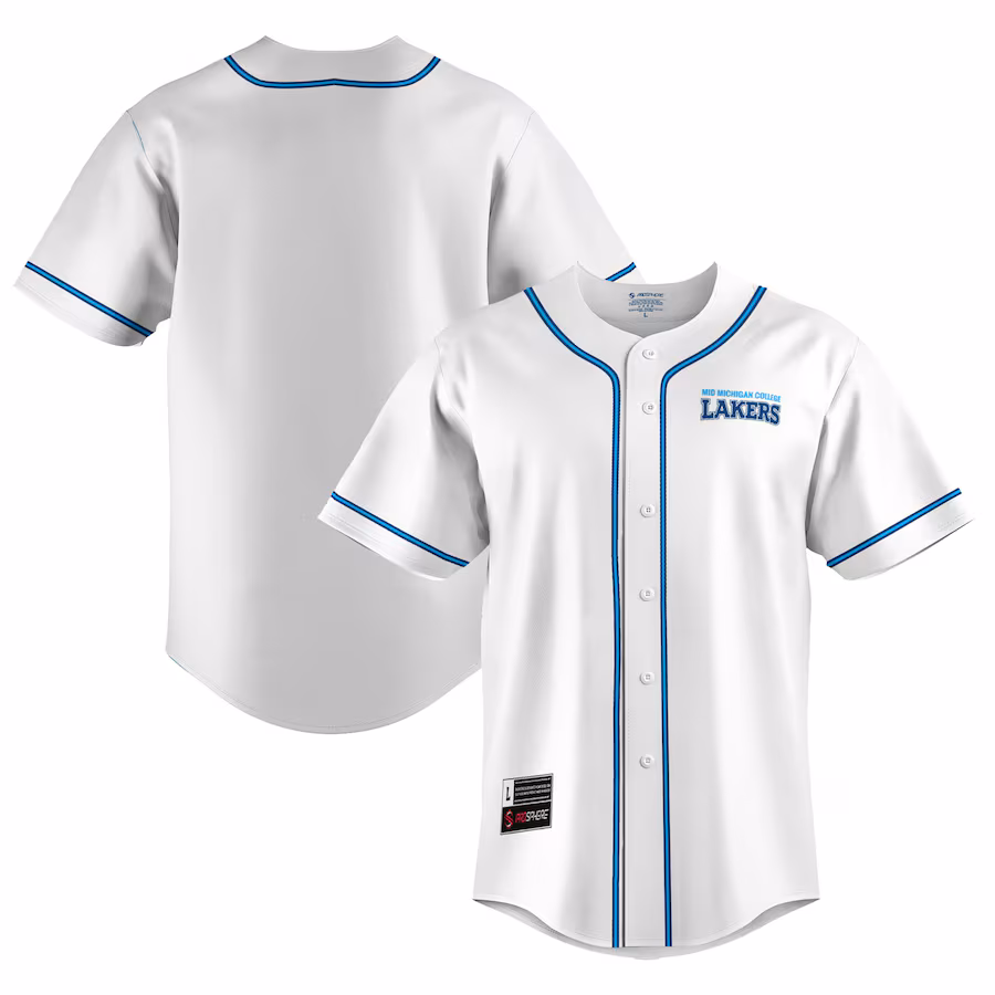 Youth GameDay Greats  White Mid Michigan College  Lightweight Baseball Jersey - ujerseystore