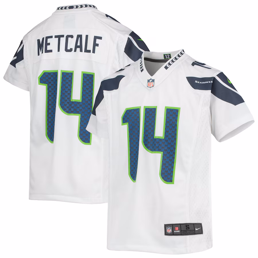 Youth Seattle Seahawks DK Metcalf Nike White Game Jersey - ujerseystore