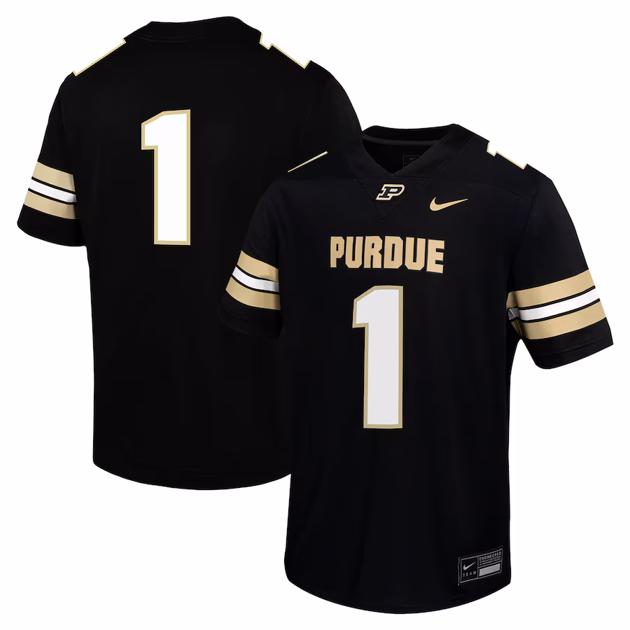 Youth Nike #1 Black Purdue Boilermakers Untouchable Football Jersey - ujerseystore