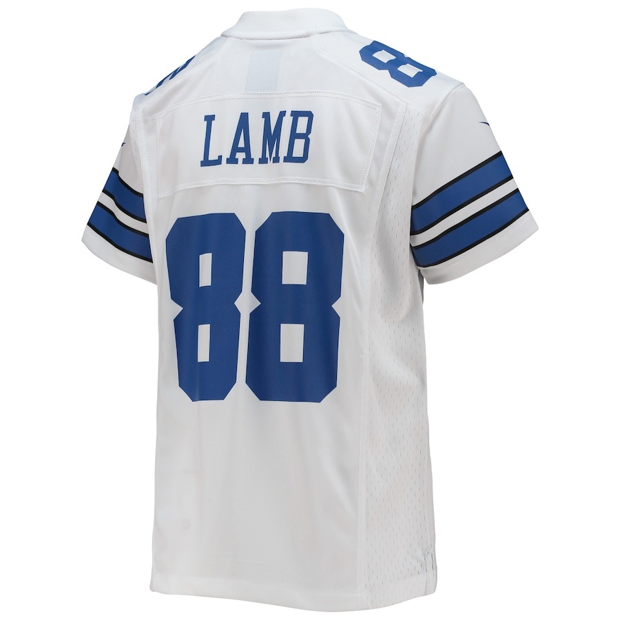 Youth Dallas Cowboys CeeDee Lamb Nike White Game Jersey - ujerseystore