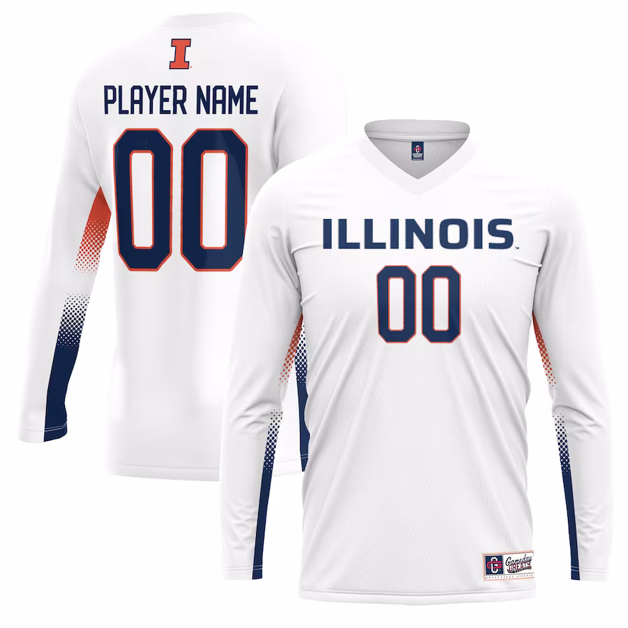 Illinois Fighting Illini GameDay Greats Unisex NIL Lightweight Volleyball Jersey - White - ujerseystore