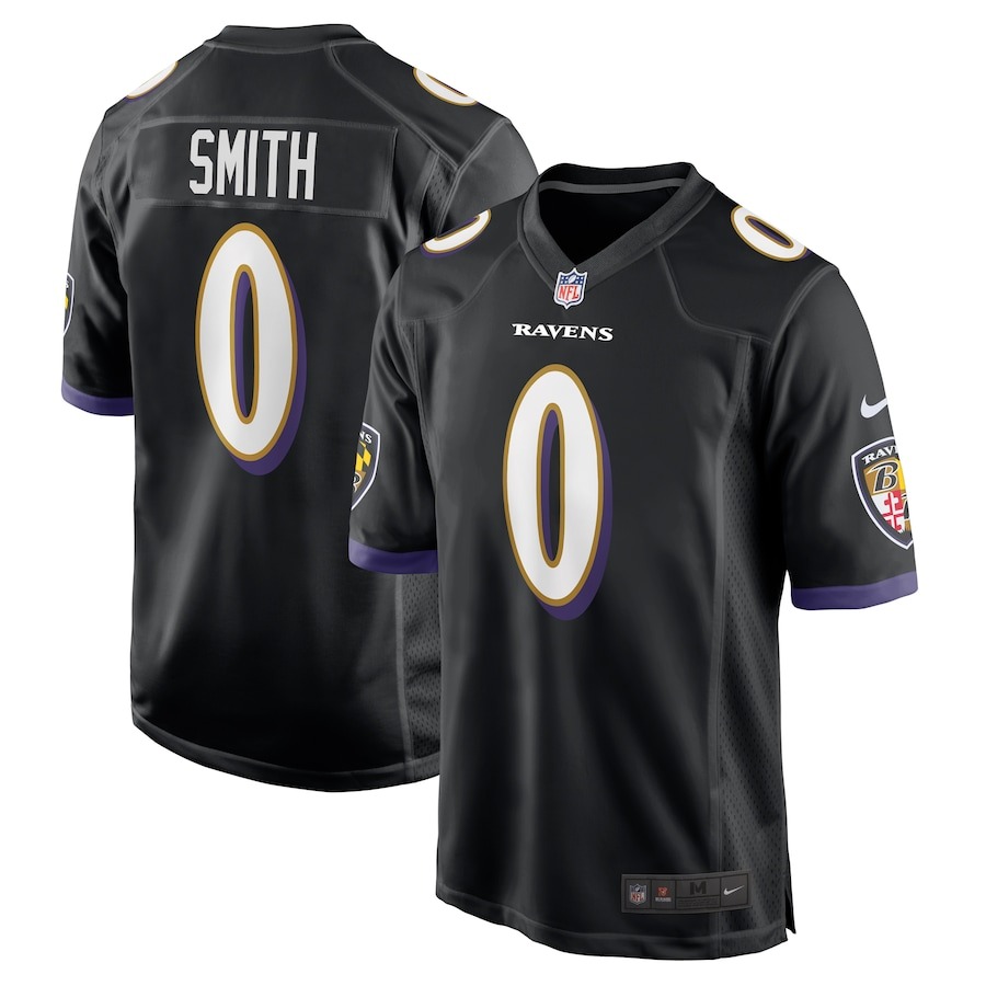 Men's Baltimore Ravens Roquan Smith Nike Black Team Game Jersey - ujerseystore