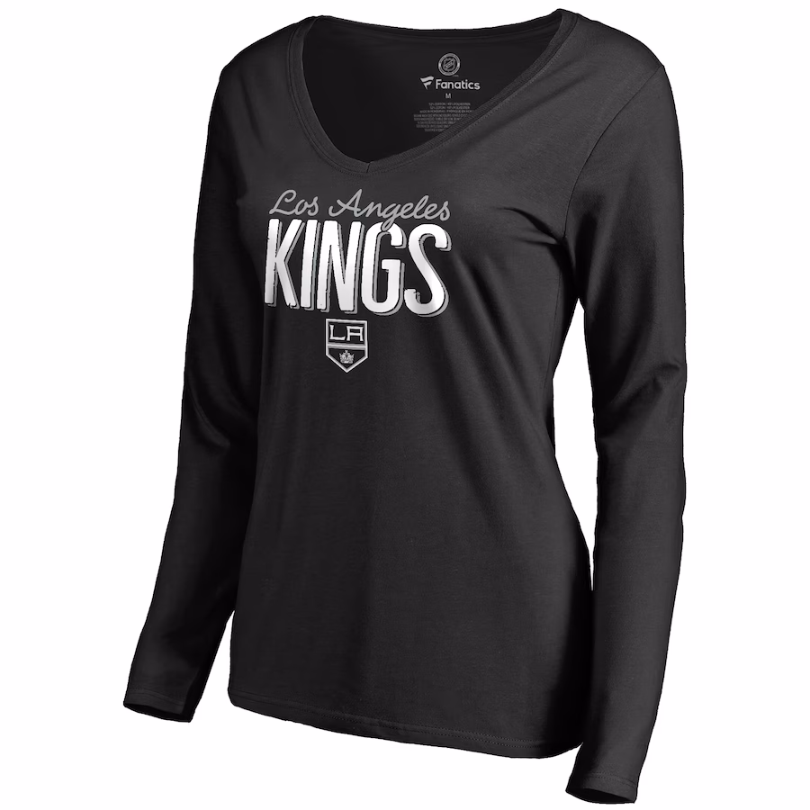 Women's Los Angeles Kings Black Nostalgia Long Sleeve T-Shirt - ujerseystore