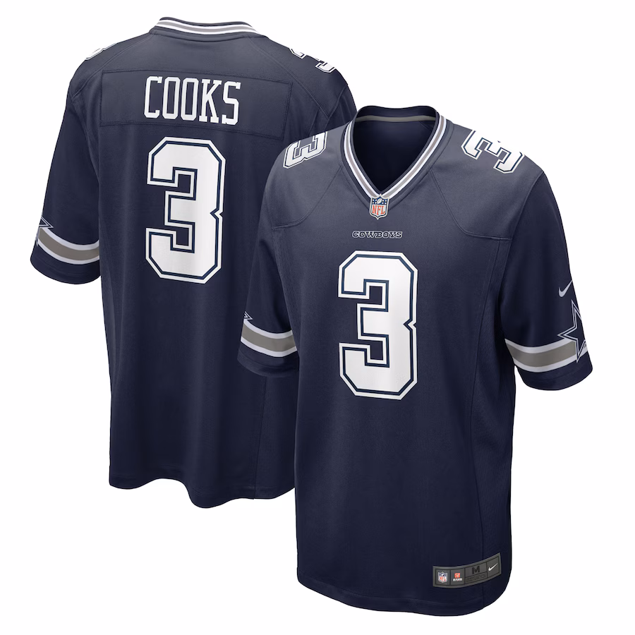 Men's Dallas Cowboys Brandin Cooks Nike Navy  Game Jersey - ujerseystore