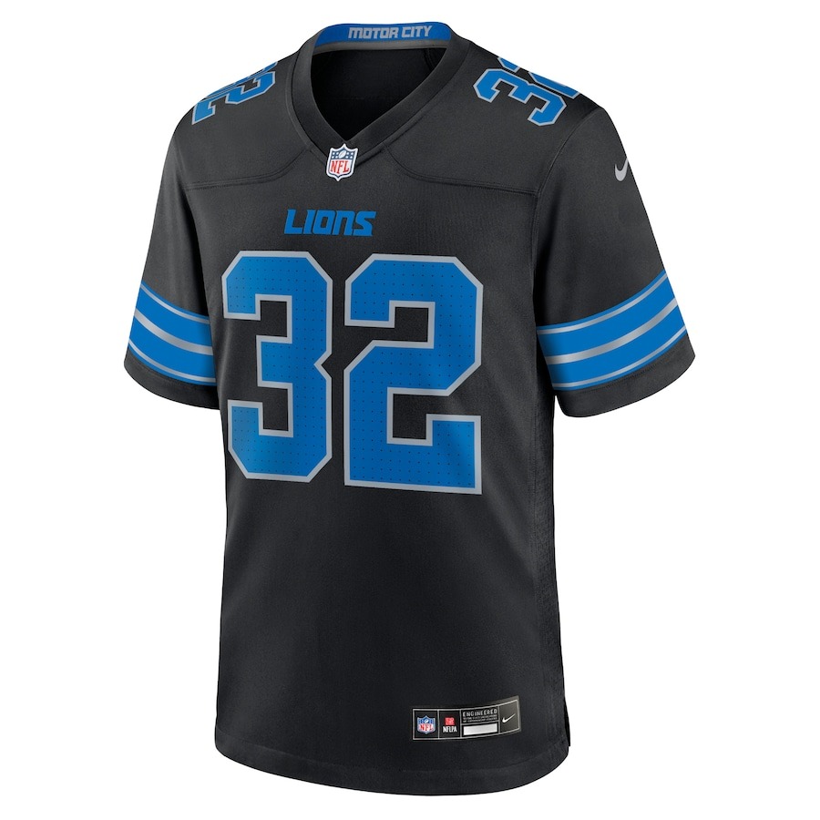 Men's Detroit Lions Brian Branch Nike Black 2nd Alternate Game Jersey - ujerseystore