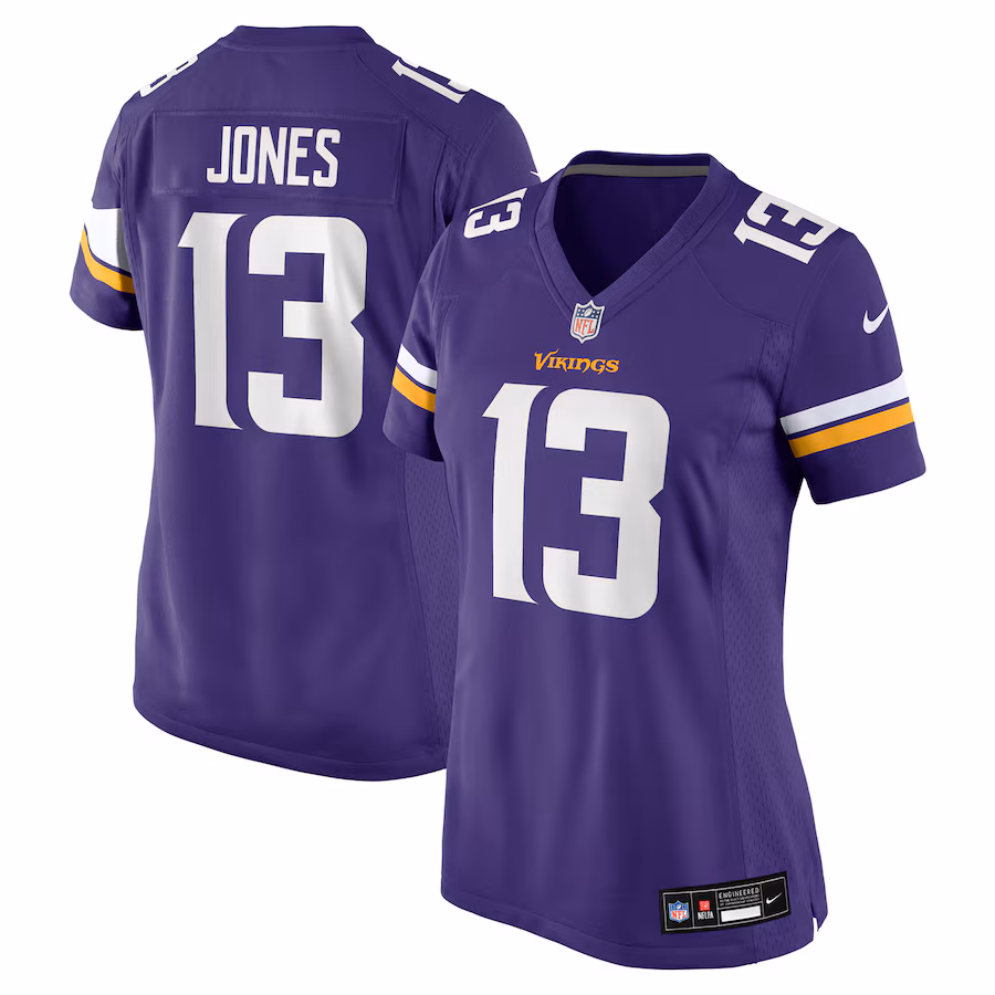 Women's Minnesota Vikings Daniel Jones Nike Purple Team Game Jersey - ujerseystore