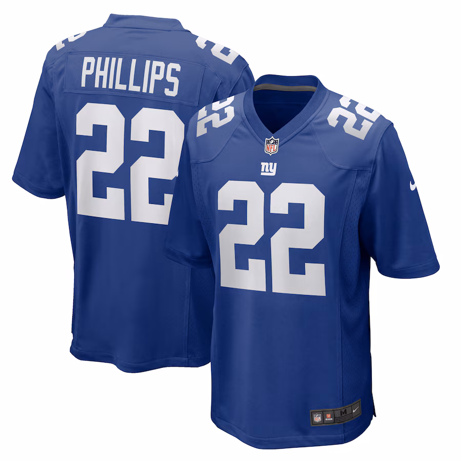Men's New York Giants Dru Phillips Nike Royal Team Game Jersey - ujerseystore