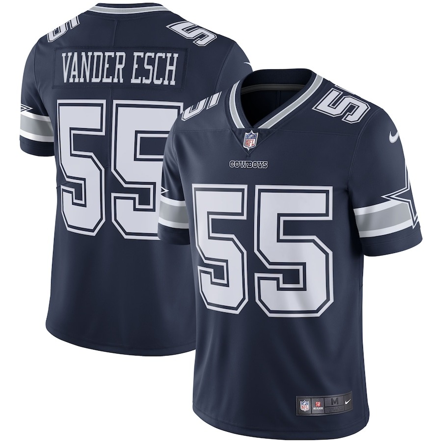 Men's Dallas Cowboys Leighton Vander Esch Nike Navy Vapor Limited Player Jersey - ujerseystore