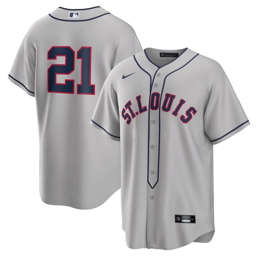 Men's St. Louis Cardinals Lars Nootbaar Nike Gray 2024 Rickwood Classic Replica Player Jersey - ujerseystore