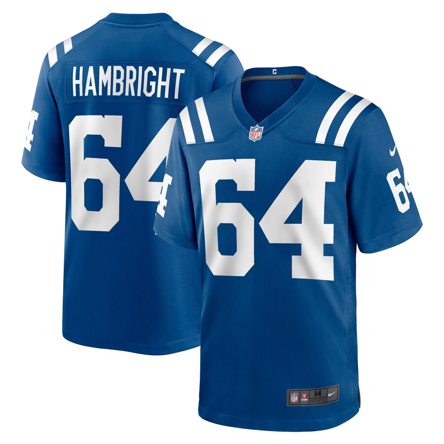 Men's Indianapolis Colts Arlington Hambright Nike Royal Game Player Jersey - ujerseystore