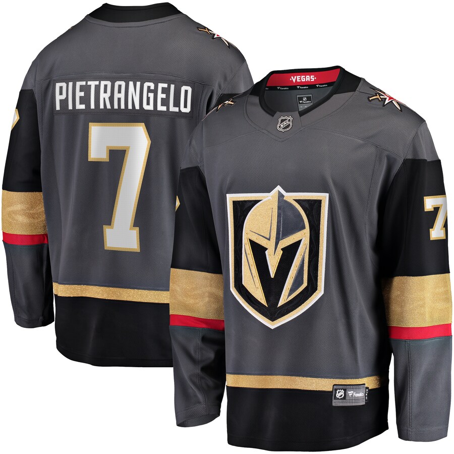 Men's Vegas Golden Knights Alex Pietrangelo Fanatics Branded Gray Alternate Premier Breakaway Player Jersey - ujerseystore