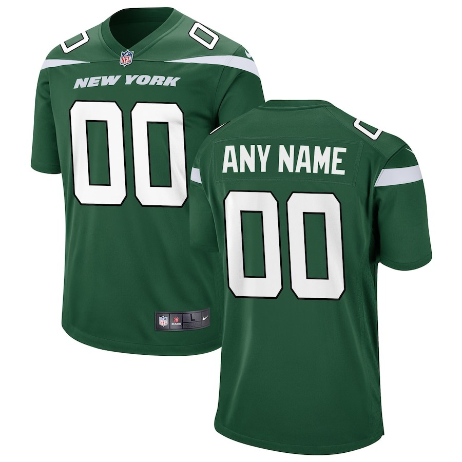 Men's New York Jets Nike Gotham Green Game Custom Jersey - ujerseystore