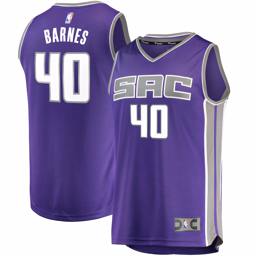 Men's Sacramento Kings Harrison Barnes Fanatics Purple Fast Break Replica Jersey - Icon Edition - ujerseystore