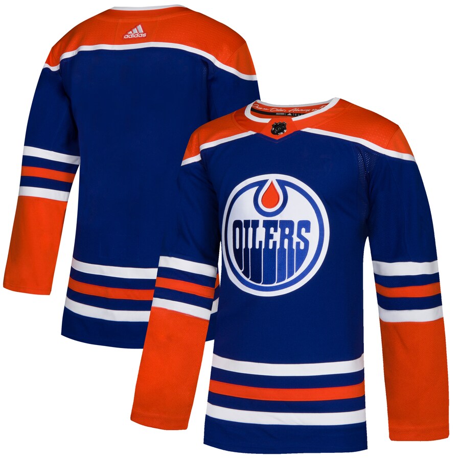 Men's Edmonton Oilers adidas Royal Alternate Authentic Jersey - ujerseystore