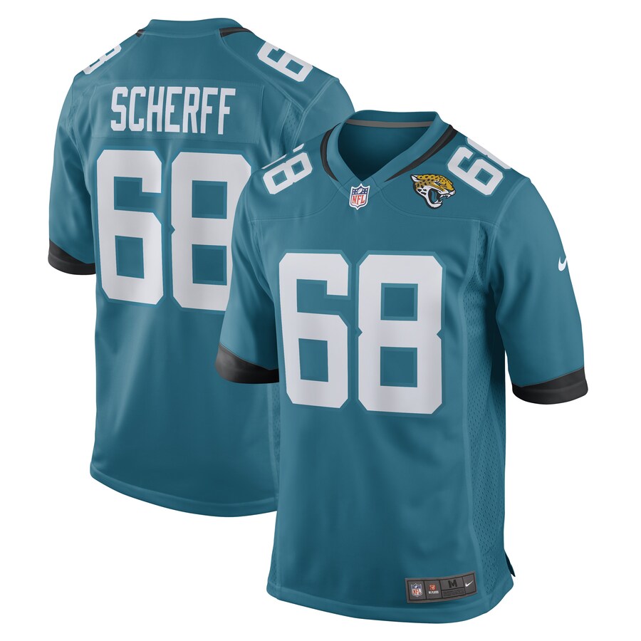 Men's Jacksonville Jaguars Brandon Scherff Nike Teal Game Player Jersey - ujerseystore