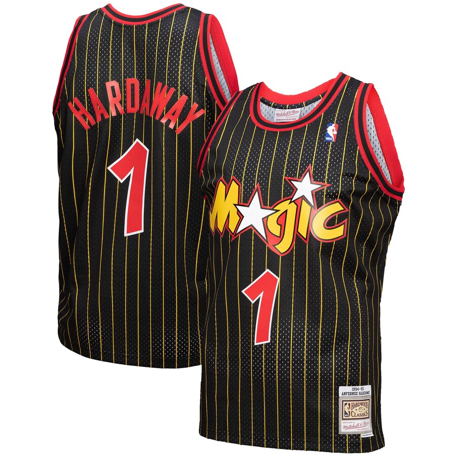 Men's Orlando Magic Penny Hardaway Mitchell & Ness Black 1994-95 Hardwood Classics Reload 3.0 Swingman Jersey - ujerseystore