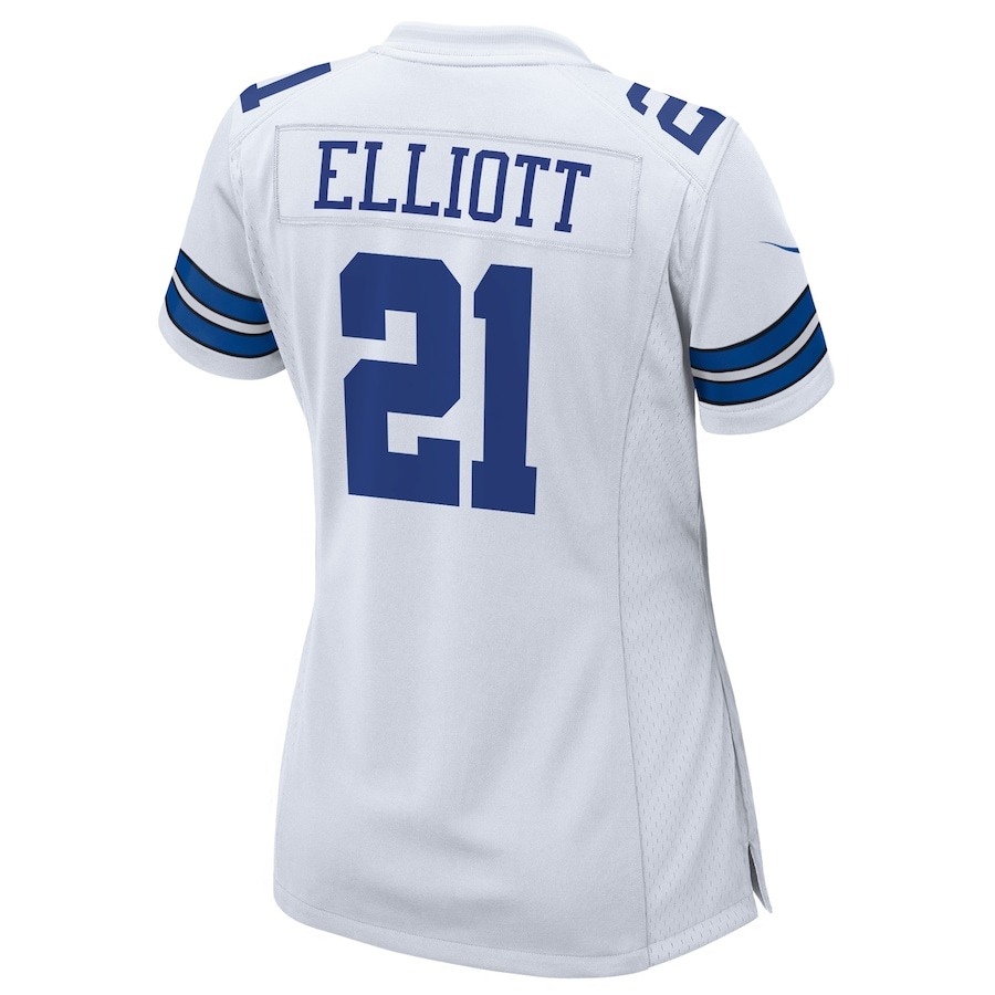 Women's Dallas Cowboys Ezekiel Elliott Nike White Team Game Jersey - ujerseystore