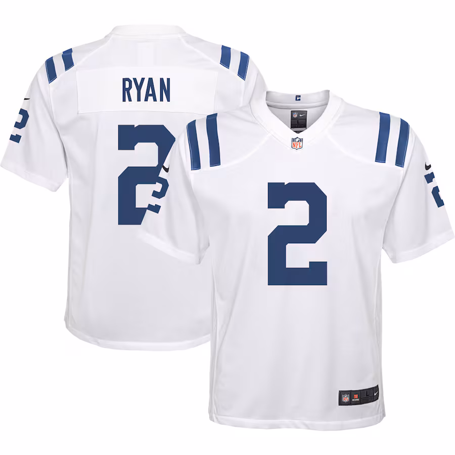 Youth Indianapolis Colts Matt Ryan Nike White Away Game Jersey - ujerseystore