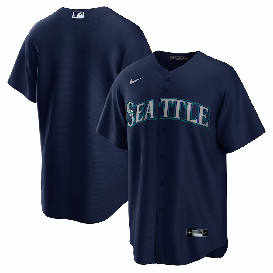 Men's Seattle Mariners Nike Navy Alternate Replica Team Jersey - ujerseystore