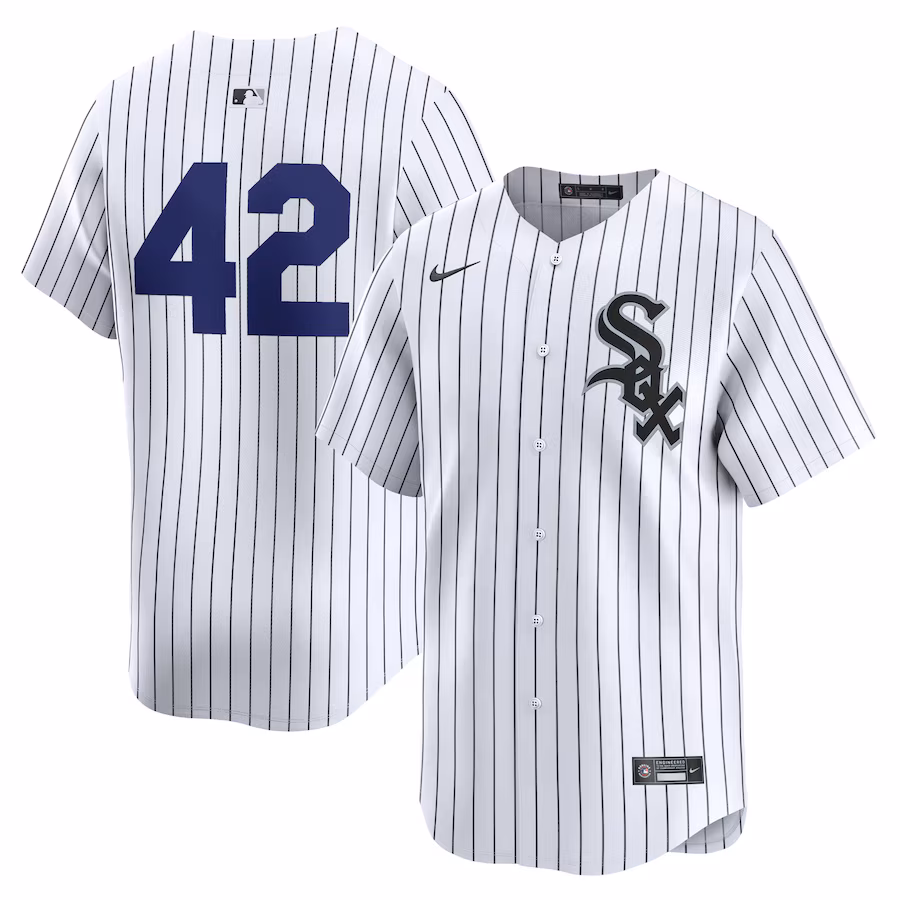 Men's Chicago White Sox  Nike White 2024 Jackie Robinson Day Home Limited Jersey - ujerseystore