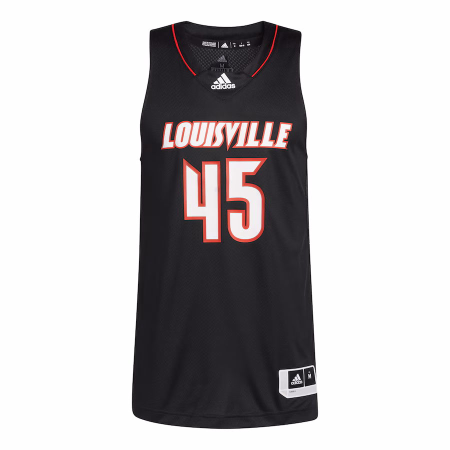 Men's adidas #45 Black Louisville Cardinals Swingman Jersey - ujerseystore