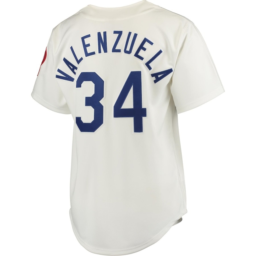 Men's Los Angeles Dodgers Fernando Valenzuela Mitchell & Ness Gray Authentic Jersey - ujerseystore