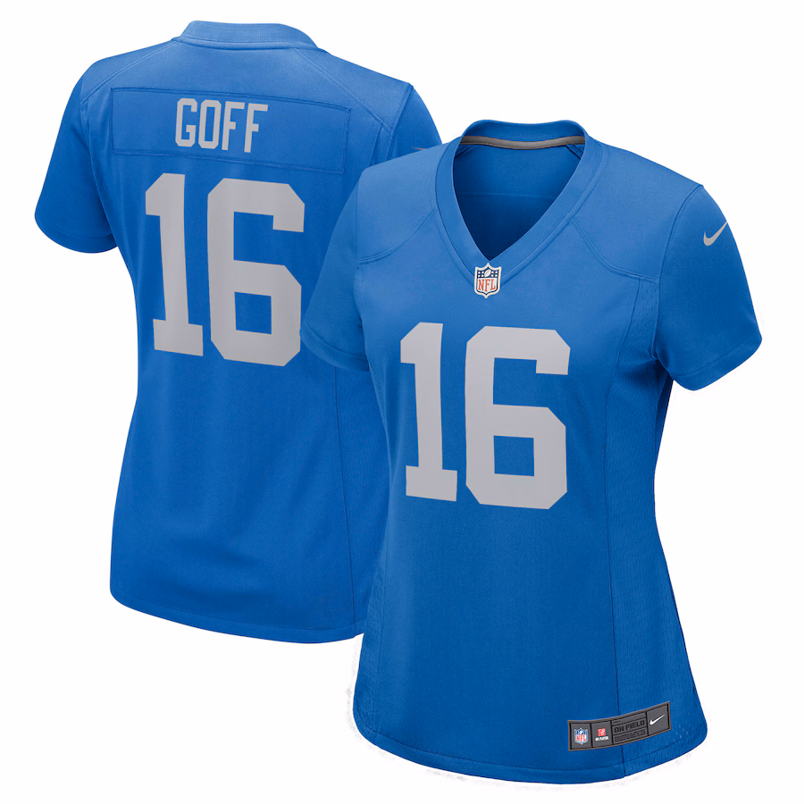 Women's Detroit Lions Jared Goff Nike Blue Game Player Jersey - ujerseystore