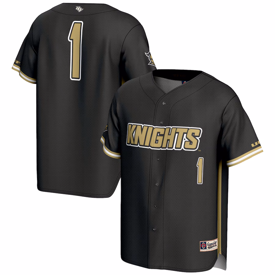 Youth GameDay Greats #1 Black UCF Knights Lightweight Baseball Jersey - ujerseystore