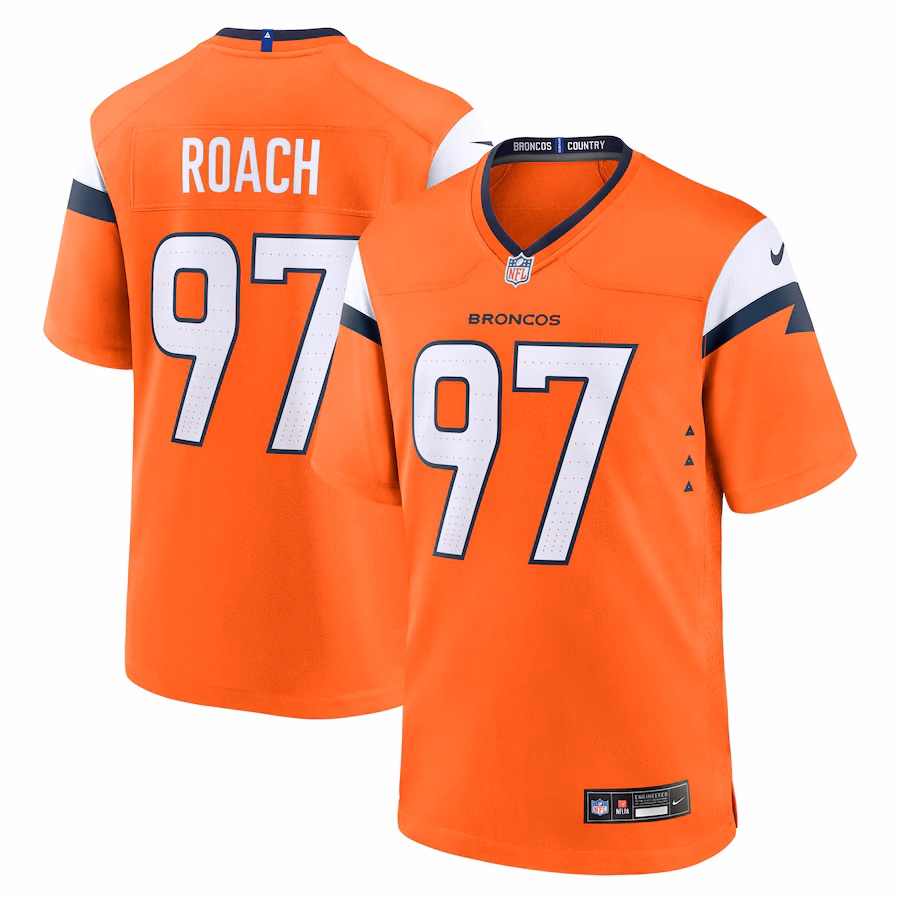 Men's Denver Broncos Malcolm Roach Nike Orange Team Game Jersey - ujerseystore