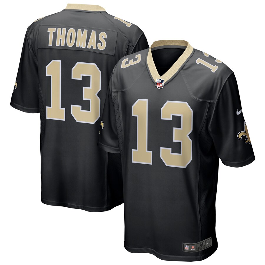 Men's New Orleans Saints Michael Thomas Nike Black Game Jersey - ujerseystore