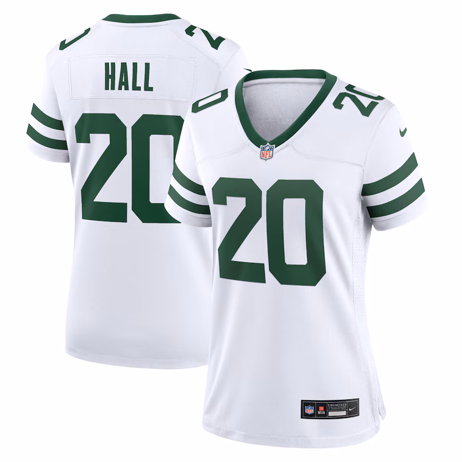 Women's New York Jets Breece Hall Nike Legacy White Game Jersey - ujerseystore