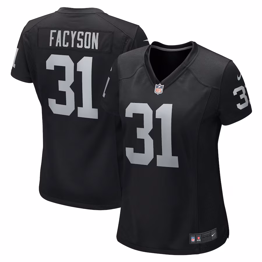 Women's Las Vegas Raiders Brandon Facyson Nike  Black Team Game Jersey - ujerseystore