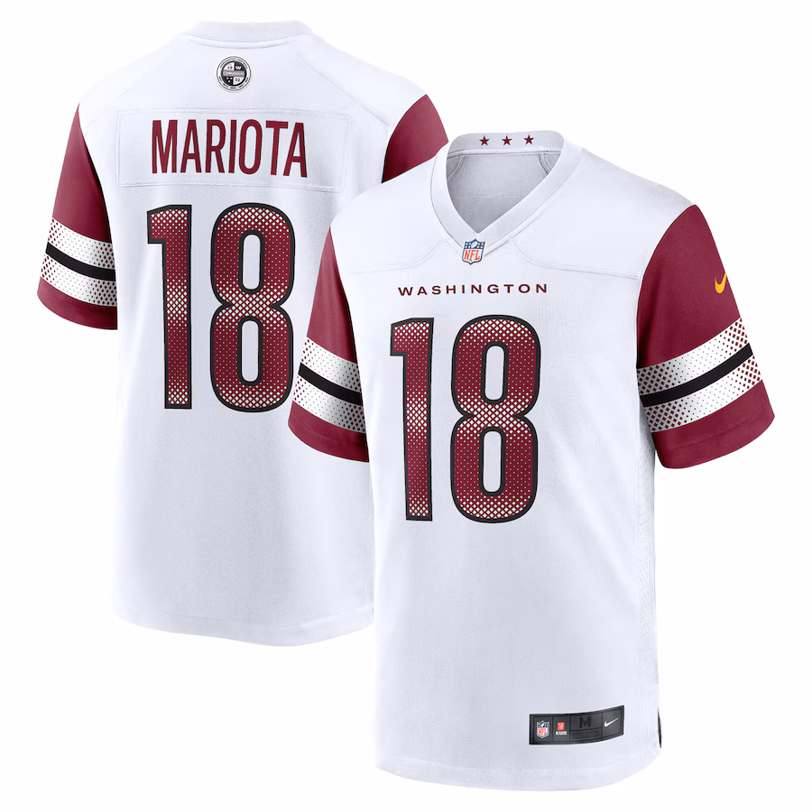 Men's Washington Commanders Marcus Mariota Nike White Game Jersey - ujerseystore