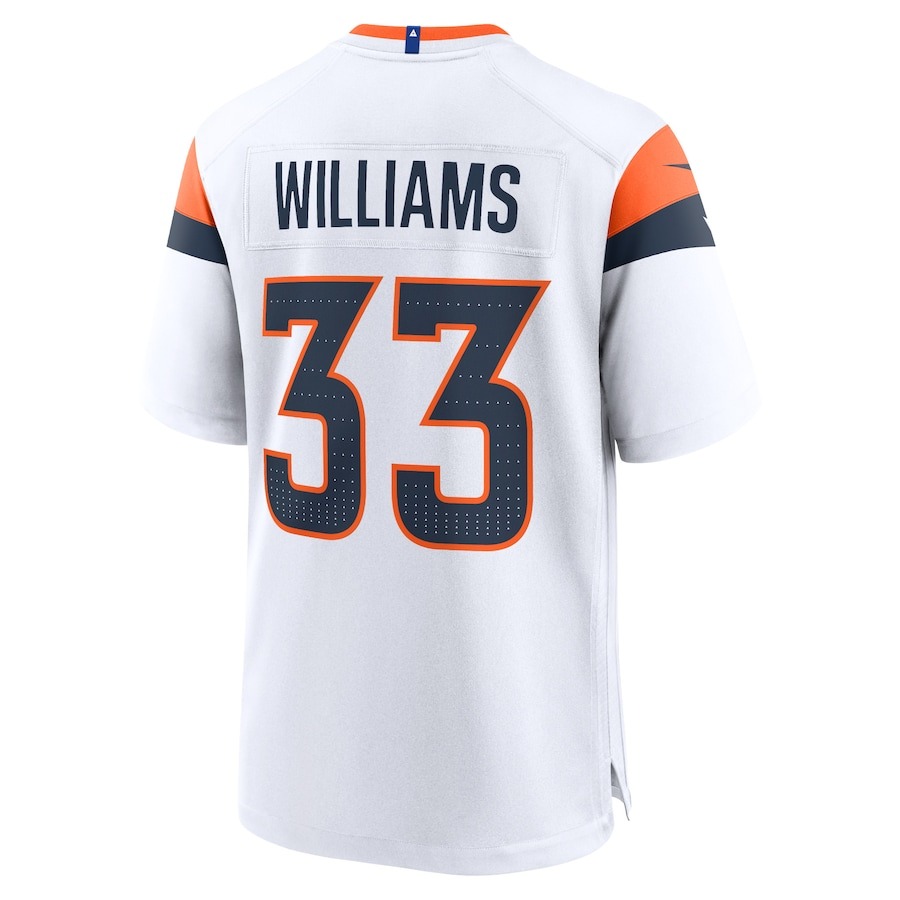Men's Denver Broncos Javonte Williams Nike White Game Jersey - ujerseystore
