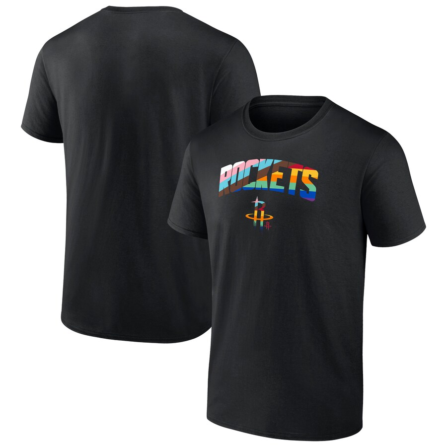 Men's Houston Rockets Black Pride T-Shirt - ujerseystore