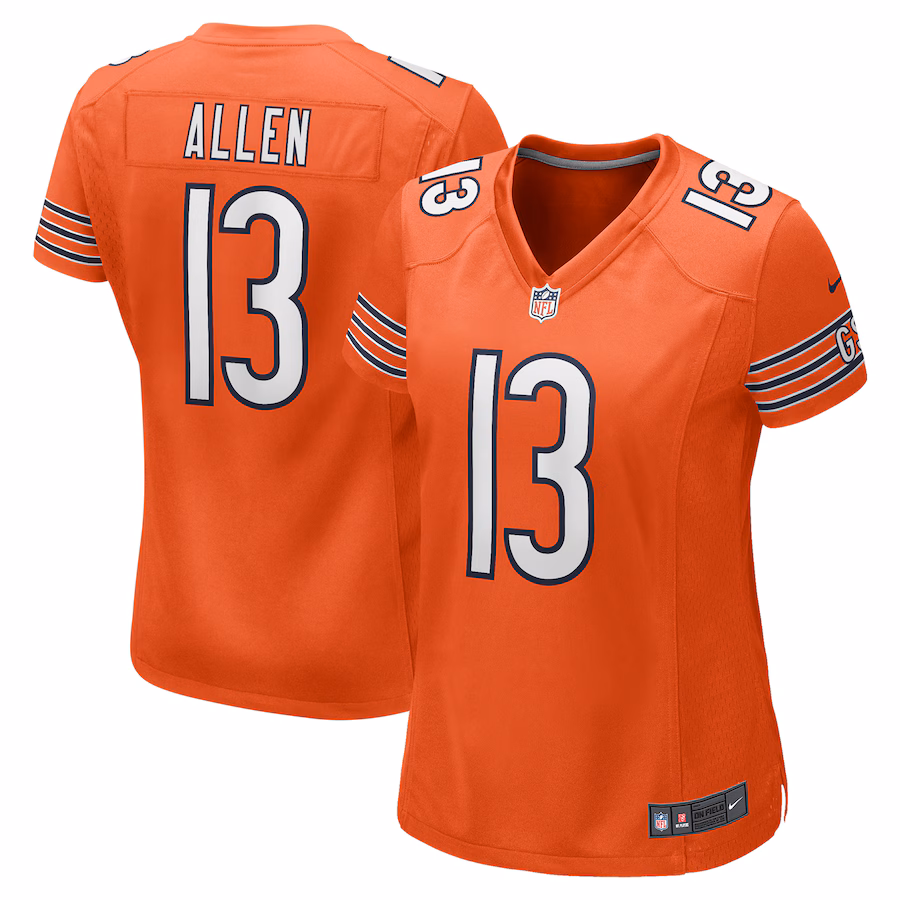 Women's Chicago Bears Keenan Allen Nike  Orange Alternate Game Jersey - ujerseystore