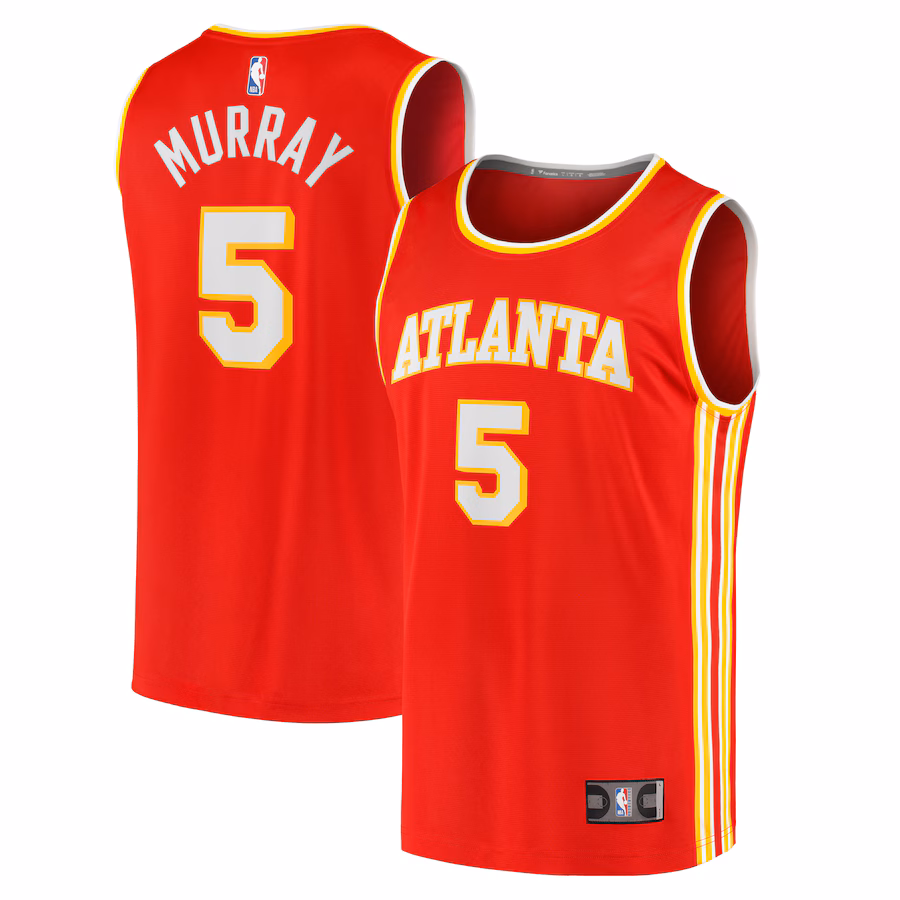 Men's Atlanta Hawks Dejounte Murray Fanatics Red Fast Break Replica Jersey - Icon Edition - ujerseystore