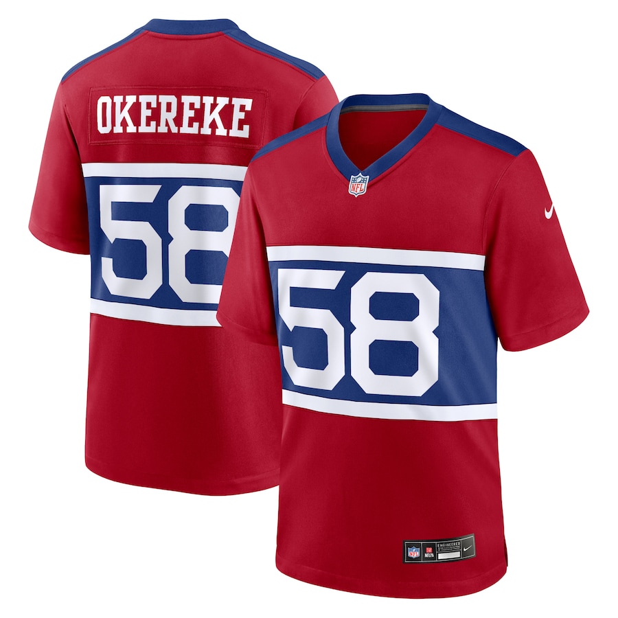 Men's New York Giants Bobby Okereke Nike Century Red Alternate Player Game Jersey - ujerseystore