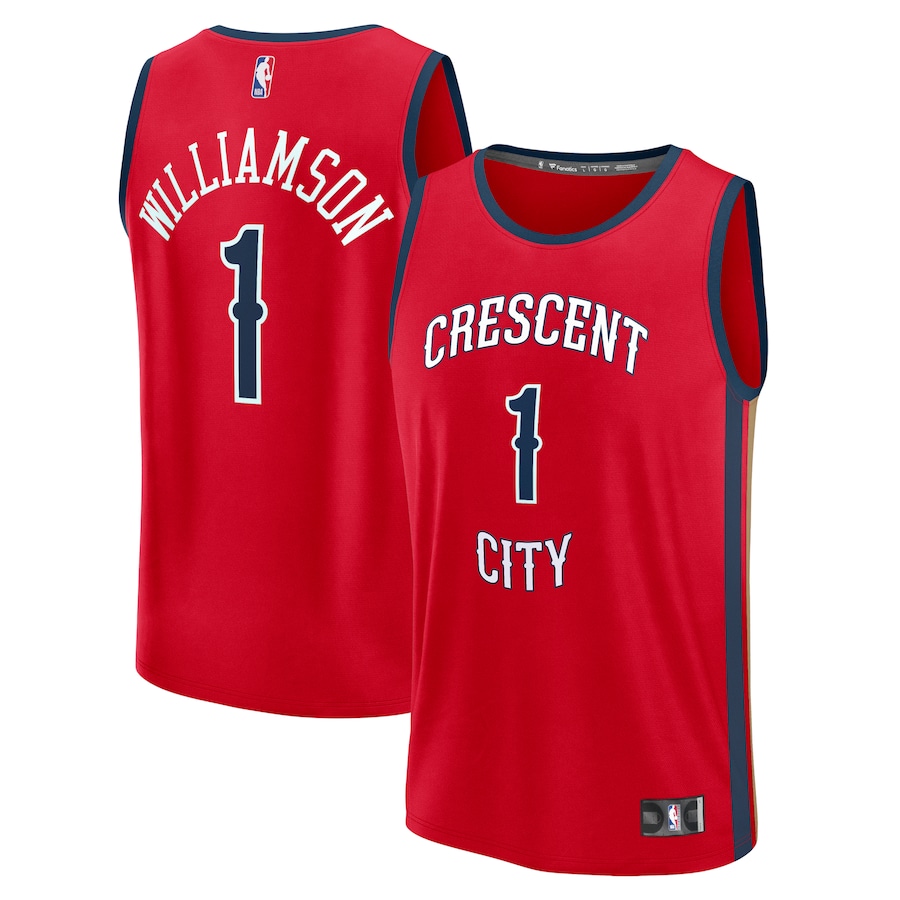 Men's New Orleans Pelicans Zion Williamson Fanatics Red Fast Break Replica Player Jersey - Statement Edition - ujerseystore