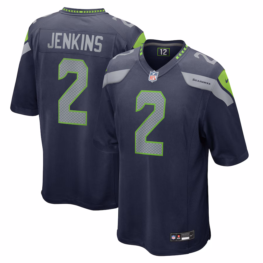 Men's Seattle Seahawks Rayshawn Jenkins Nike College Navy Game Jersey - ujerseystore