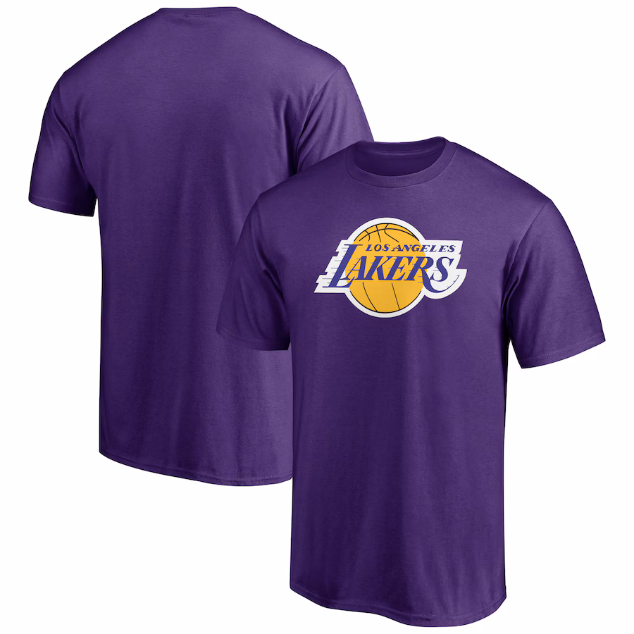 Men's Los Angeles Lakers Purple Primary Logo T-Shirt - ujerseystore